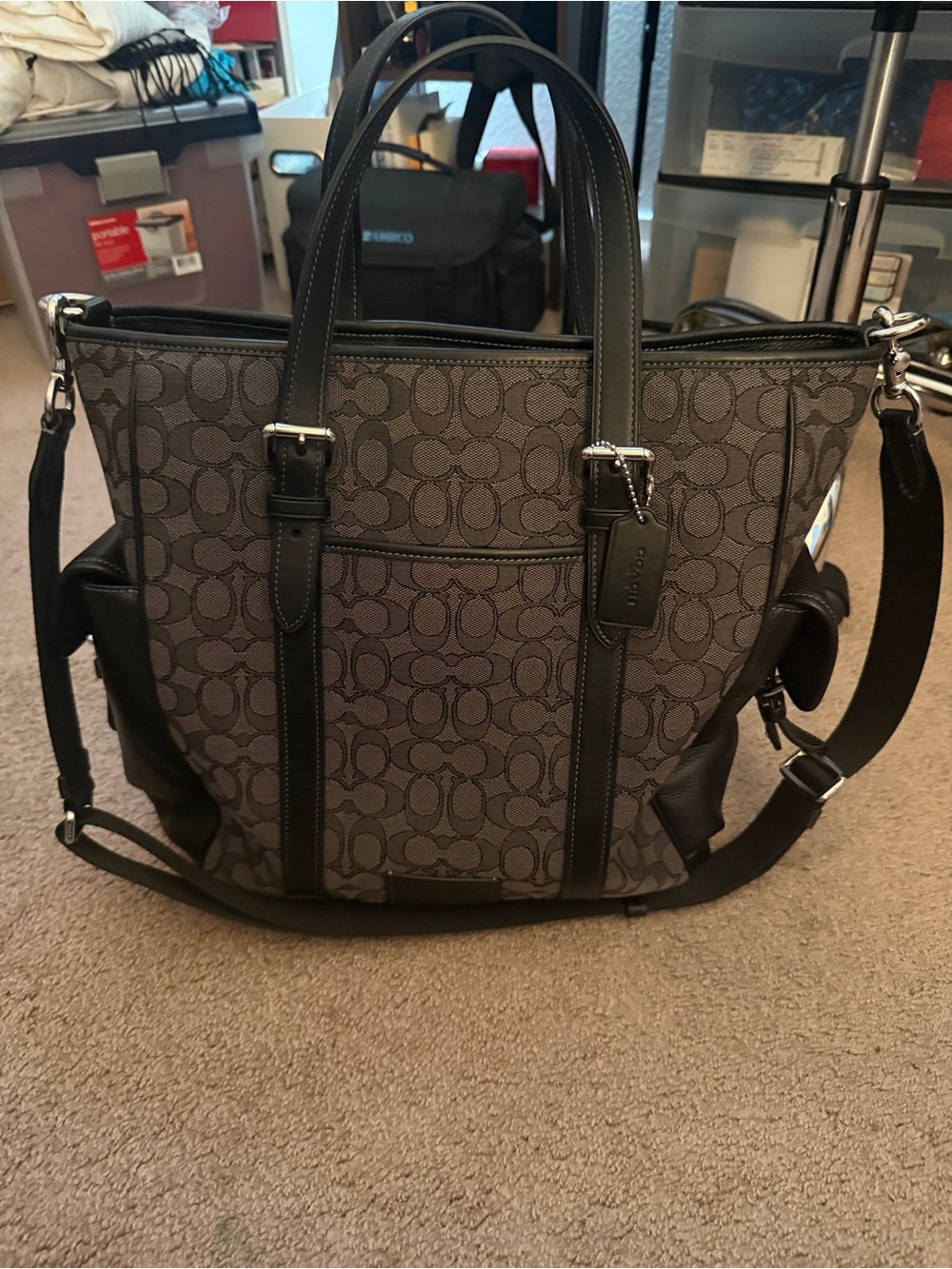 Coach Sprint Tote In Signature jaquard